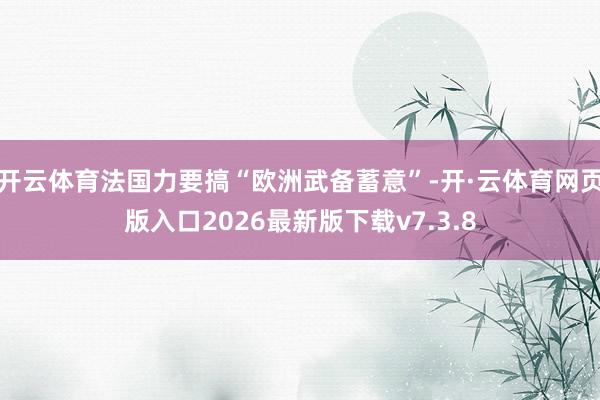 开云体育法国力要搞“欧洲武备蓄意”-开·云体育网页版入口2026最新版下载v7.3.8