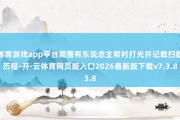 体育游戏app平台周围有东说念主帮衬打光并记载扫数历程-开·云体育网页版入口2026最新版下载v7.3.8